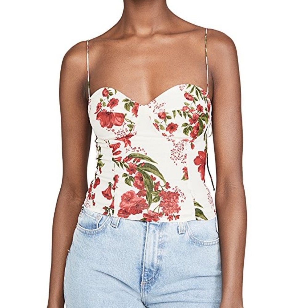 Floral reformation Liza top NWT